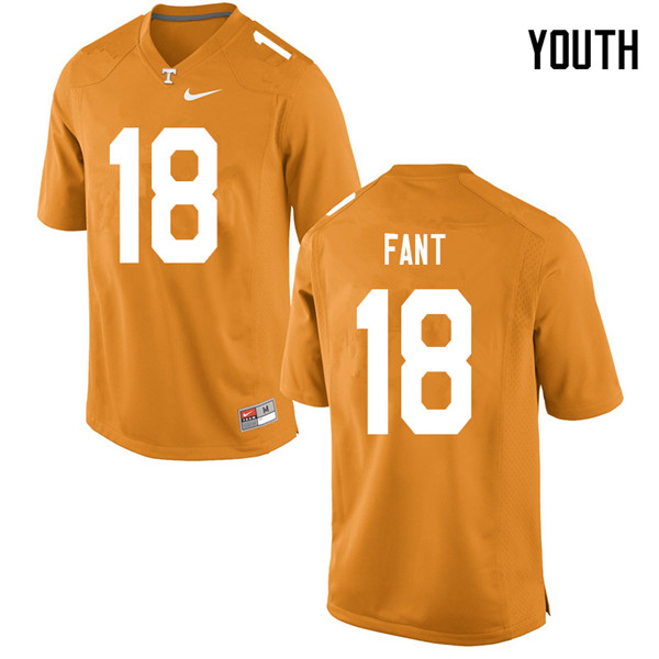 Youth #18 Princeton Fant Tennessee Volunteers College Football Jerseys Sale-Orange - Click Image to Close